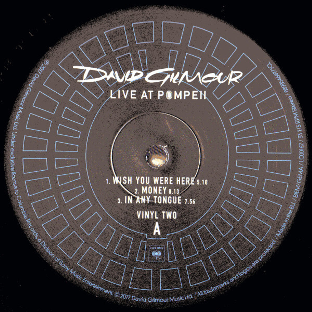 David Gilmour / Live At Pompeii (4LP)