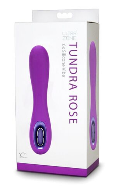 Фиолетовый перезаряжаемый вибромассажер Tundra Rose 6x - 17,8 см. (Цвет: фиолетовый)