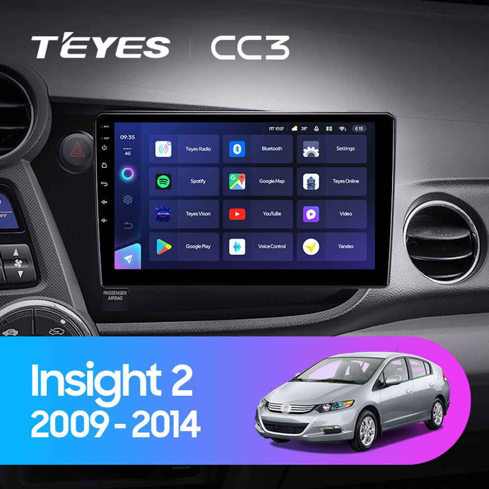Teyes CC3 9" для Honda Insight 2 2009-2014
