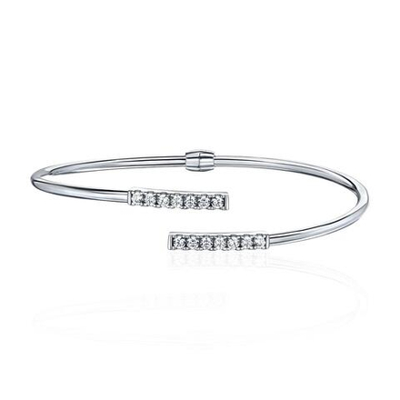 Браслет конго с фианитом из серебра 925 пробы JA-B-1Б152860