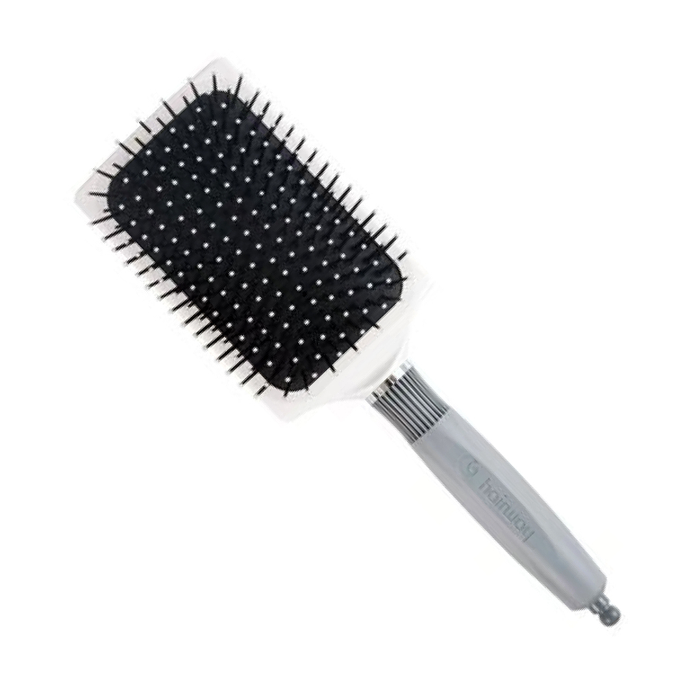 Щетка массажная керамическая прямоугольная широкая Silver Drops, Hairway