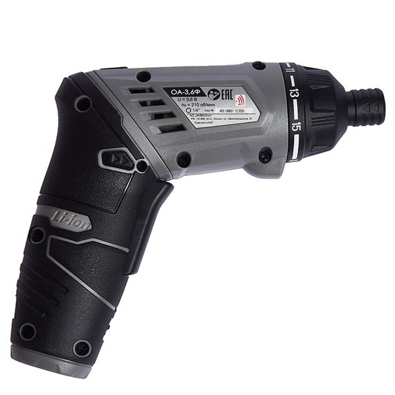 Аккумуляторная отвертка ИНТЕРСКОЛ ОА-3.6Ф 433.0.1.00