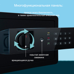 Сейф DELI "AE209" электронный замок + ключ, 310х200х200 мм, 4.7 кг, черный