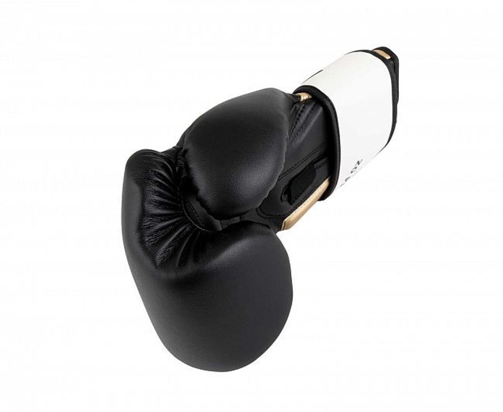 Перчатки боксерские Clinch Pro NF черно-бело-золотые C185