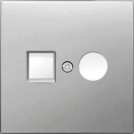 Donel R98 METAL благородная сталь накладка для розеток RJ45+SAT, 2-я, серия DA