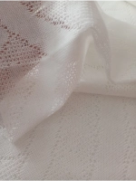 Ажурное вязаное полотно цвет- Молоко, 0,7м