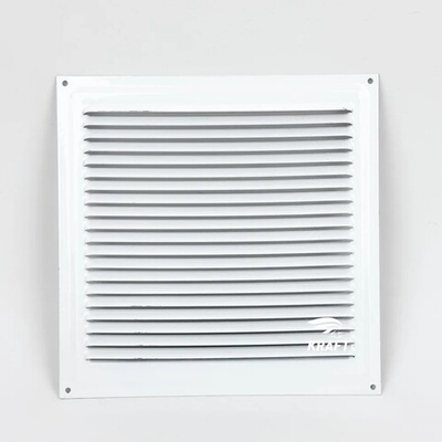 Решетка вентиляционная металлическая накладная белая 200х200