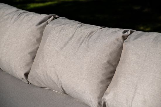 "Верона" лаунж-зона 5-местная плетеная из роупа (веревки), каркас алюминиевый белый, роуп бежевый