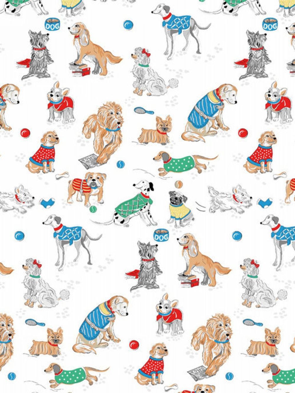 Наволочка комплект 2шт Сказка "Dogs on white" 50х70 см, перкаль