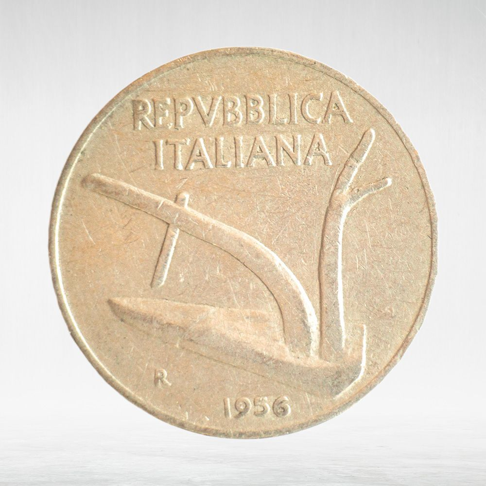 Italy 10 Lire 1956 R, VF