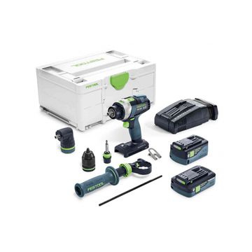 Дрель-шуруповерт ударная аккумуляторная FESTOOL QUADRIVE TPC 18/4 5,2/4,0 I-Set SCA