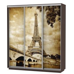 Шкаф-купе "Экспресс Фото Трио" (венге/париж) 2400х1800, МК Е1, г. Белореченск