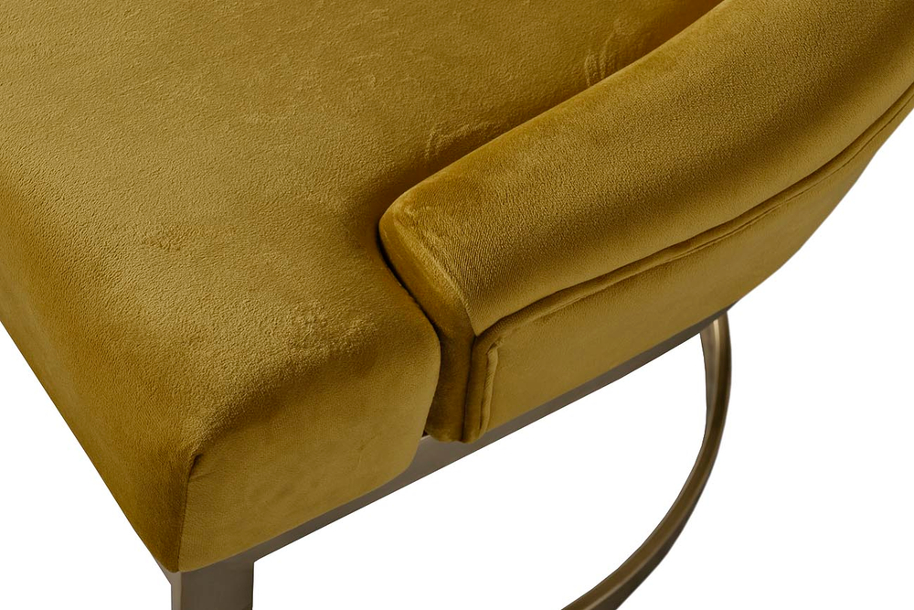 Стул Garda Decor велюр оливковый, матовое золото 65*61*93 см