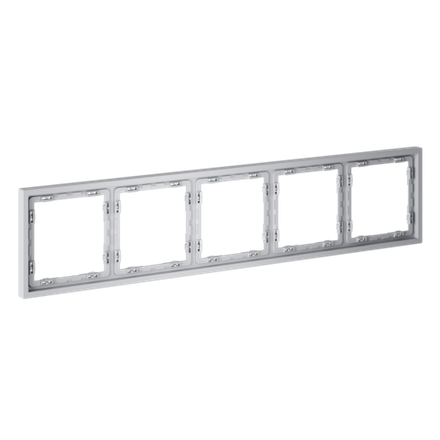Рамка пластиковая VOLTUM S70 на 5 постов, (серый)