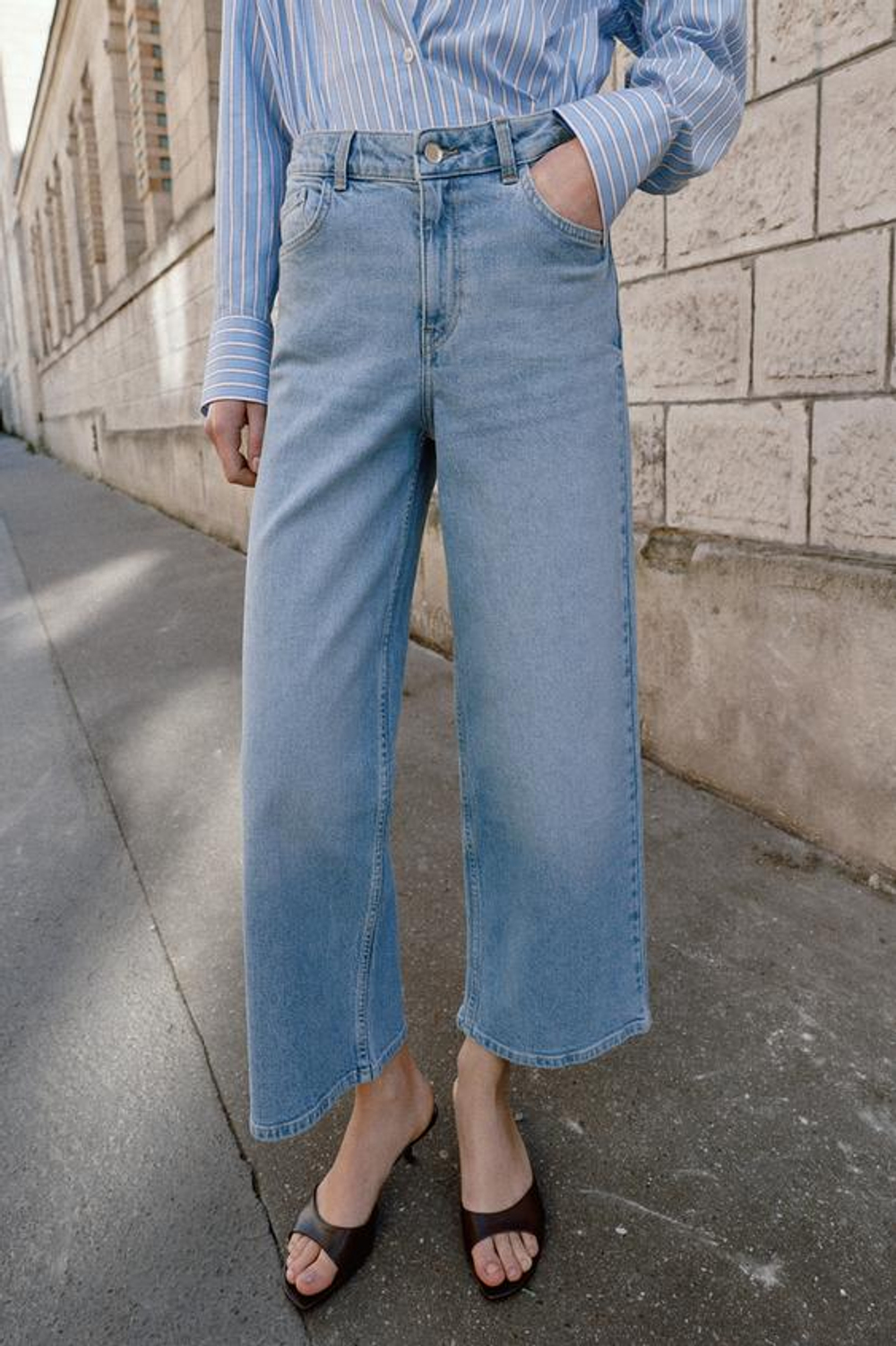 Z1975 ДЖИНСЫ-КЛОТТЫ С ВЫСОКОЙ ТАЛИЕЙ COMFORT - ZARA