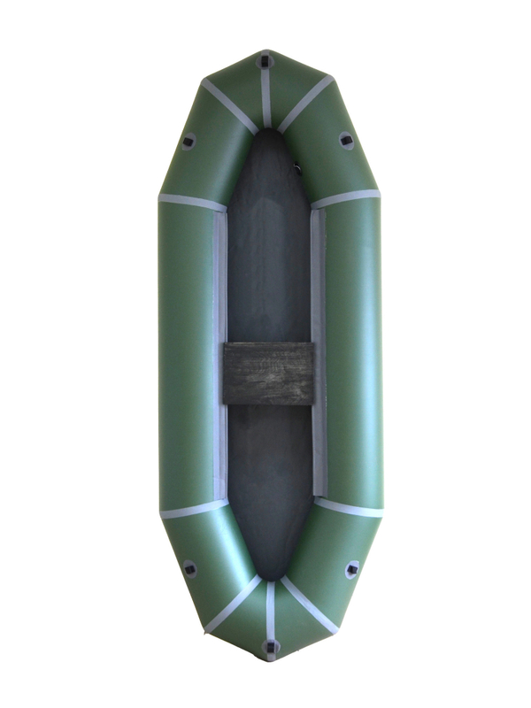 Лодка для рыбалки пакрафт Тунгус 2 Двухсекционный + сидение + 6 рымов