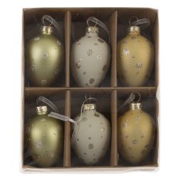 GAEM Набор из 6-ти изделий декоративных подвесных "Яйцо пасхальное" (4*6), L13 W16 H4 см