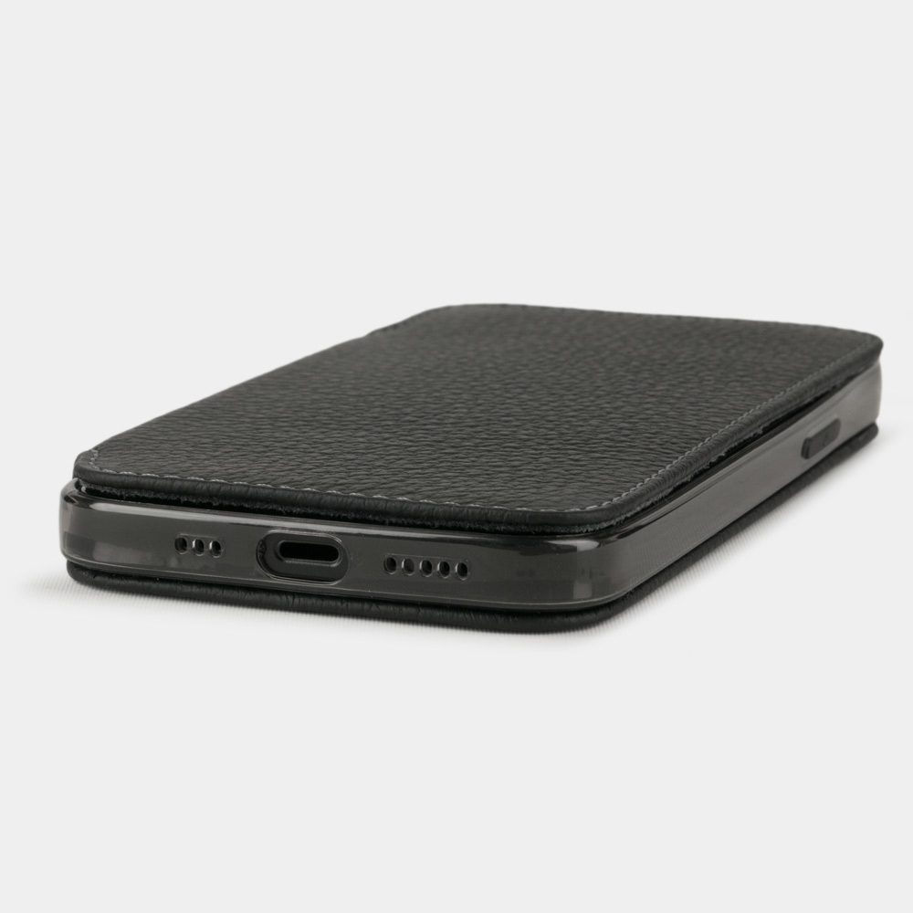 Чехол Benoit для iPhone 12 Pro Max из натуральной кожи теленка, цвета черный