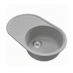 Мойка ML-GM16 КОМФОРТ овальная с крылом, графит (342), 730*460*180мм