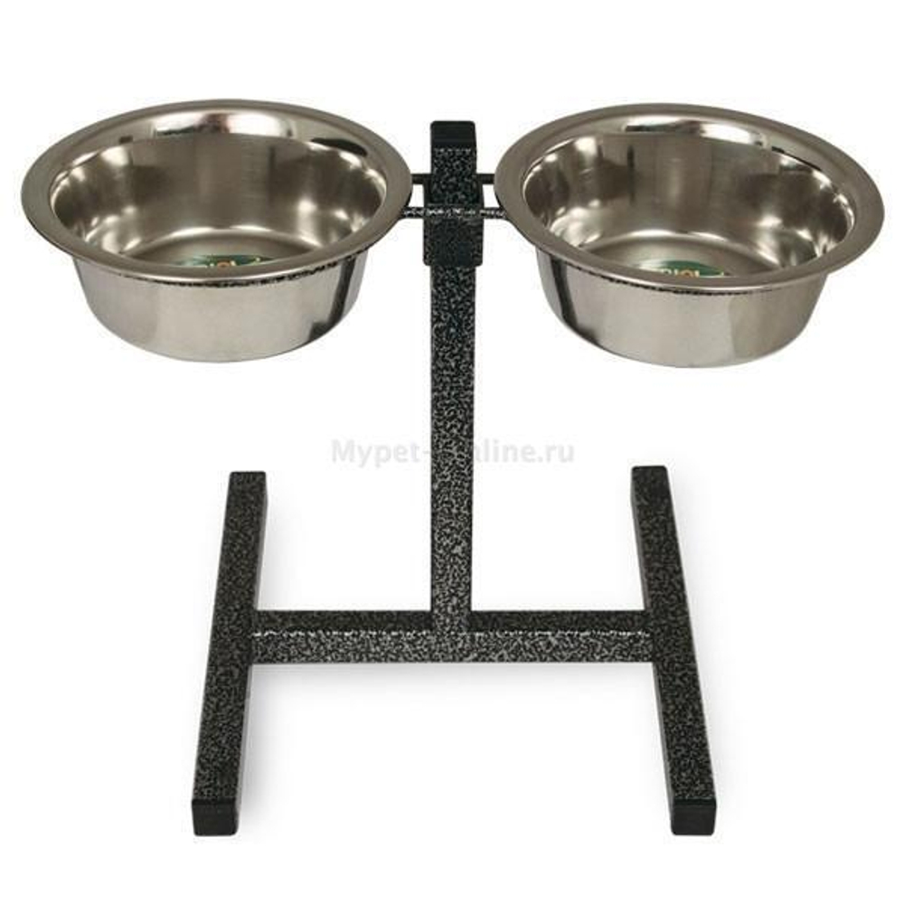 Комплект стойки с мисками 2*2,6л, Triol