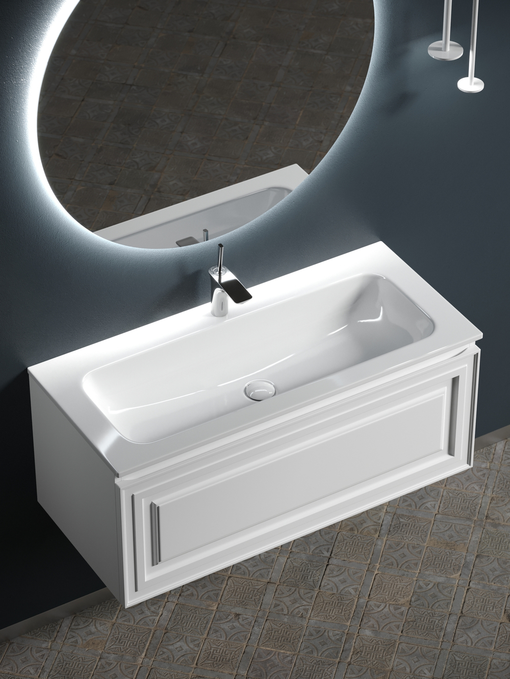 Тумба с раковиной Sancos Very 100 см VR100W bianco
