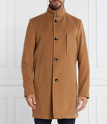 Хлопковое пальто h hyde standup c BOSS BLACK - коричневый(50502271)