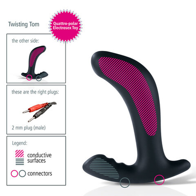 Насадка для электростимулятора Flexing Flavio - 13 см. (Цвет: черный)