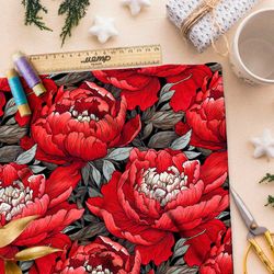 Ткань Ниагара Софт яркая цветочная фантазия