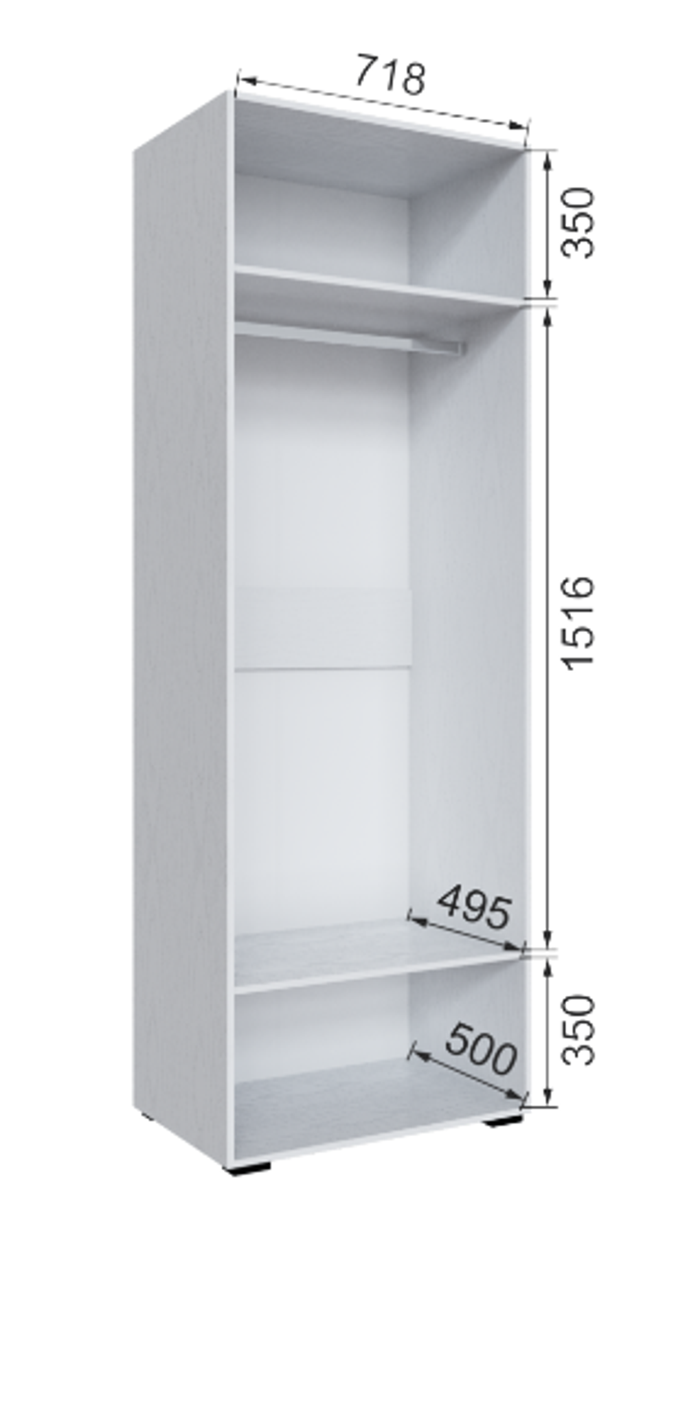 Шкаф с зеркалом Бруклин 75Ш