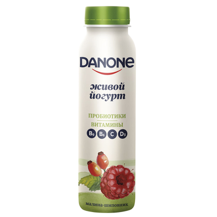 Живой йогурт Danone Малина и шиповник 270 гр