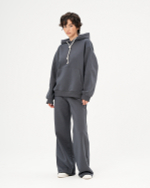 Худи boyfriend из футера с контрастным шнурком