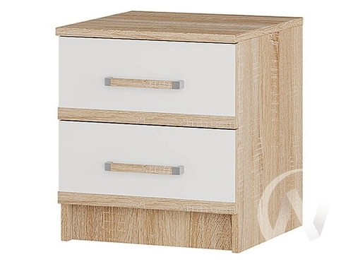 Тумба прикроватная МС Сакура (дуб сонома/белый) 2 шт.