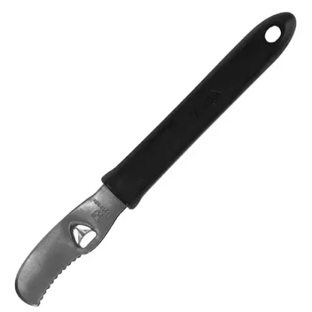 Нож д/снятия цедры сталь,полипроп. ,L=180/63,B=20мм черный,металлич