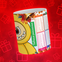 Лабубу с таблицей умножения