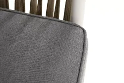 "Касабланка" диван 2-местный плетеный из роупа, каркас алюминий светло-серый (RAL7035) муар, роуп серо-коричневый 23мм, ткань серая 017