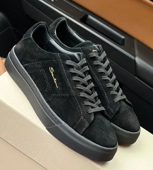 Кеды Santoni, замшевые