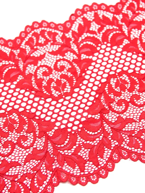 03-117 Кружево эластичное, 22 см, красный 100