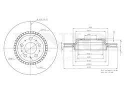 Диск тормозной задний UNIO BRD-20284
