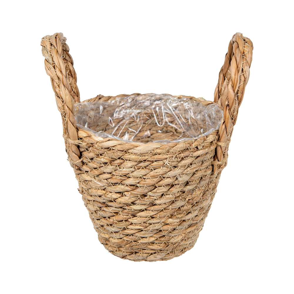 Кашпо плетеное "Сафари" с ручками, Д165 Ш165 В140, натуральный Lishan-07 XS