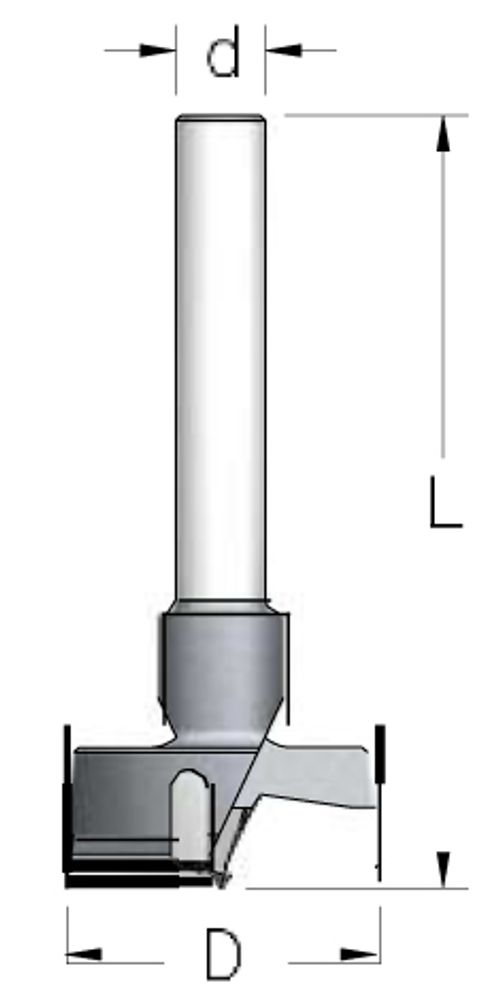 Сверло чашечное круглый хвостовик 10 мм D15 MP15007