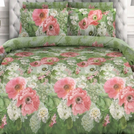 Комплект постельного белья "П37. ВОЗДУШНЫЕ МАКИ", перкаль, 100% хлопок.