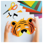 Картон цветной "Приключения Енота", А4, 10л., 10цв., немелованный, в папке