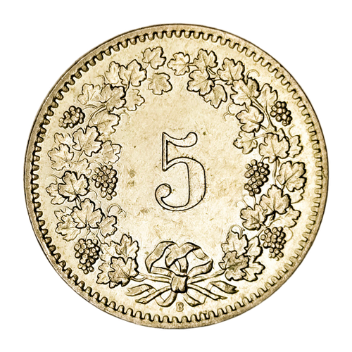 Switzerland, 5 Rappen, 1962 – Libertas Series, XF