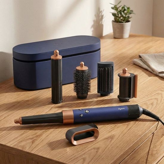 Стайлер Dyson Airwrap i.d. Long HS08 Straight+Wavy, синий/медный (Prussian Blue/Copper)