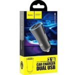 Автомобильный адаптер питания HOCO Z30A  2USB 3.1A (черный)