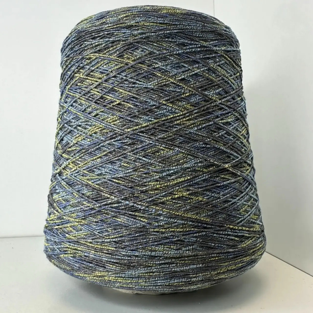 AMALFI - Luxury Production by Ri.Go; 87% меринос, 11% п/а, 2% люрекс; 340м/100гр; col. 3905, цвет: синий, голубой, салатовый, золотой люрекс; S715