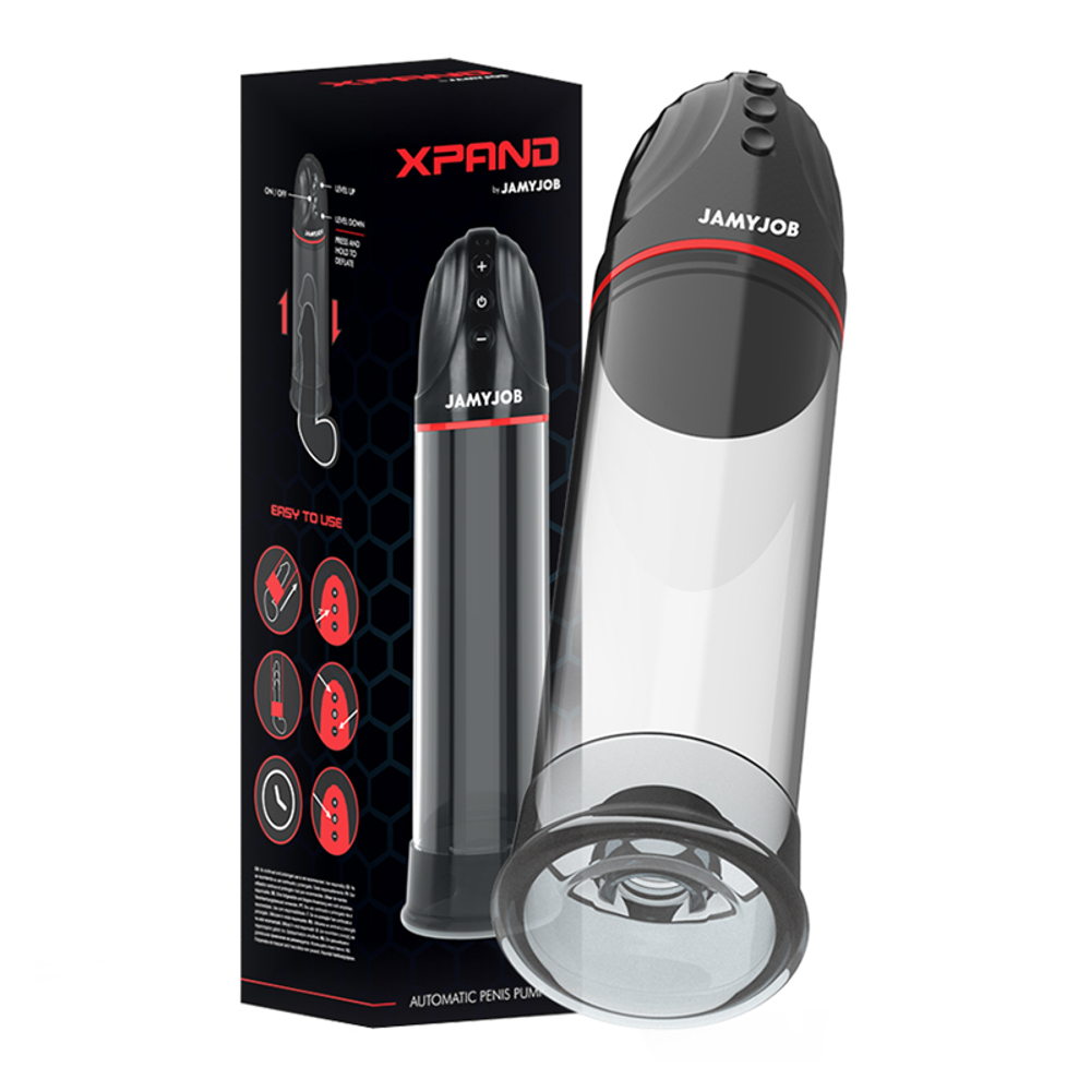 Автоматическая помпа 30см с функцией всасывания JamyJob Xpand Automatic Penis Pump