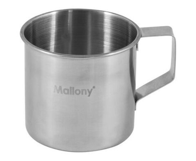 Кружка FONTE 250мл с загнутыми краями матовая нерж сталь 7х7см Mallony