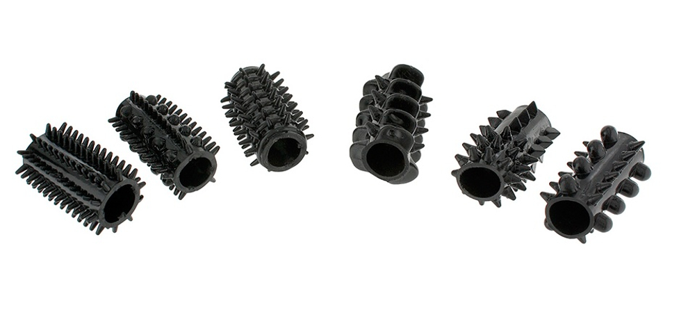 Набор из 6 чёрных насадок POWER PENIS SLEEVE SET