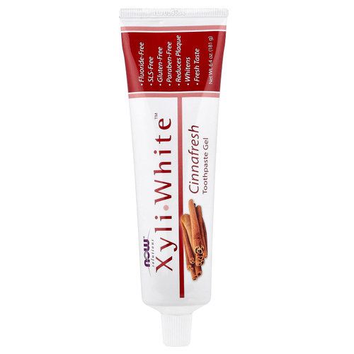 NOW Foods, XyliWhite™, зубная паста-гель, корица, 181 г (6,4 унции)